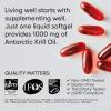 imageSports Research Antarctic Krill Oil Omega 3 1000mg Double Strength with Phospholipids Choline ampamp Astaxanthin Triple Strength Omega 3 Fish Oil SingleSource Wild Alaska Pollock 1250mg Vitamin D3 K2