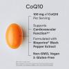 imageSports Research CoQ10 100mg Enhanced wCoconut Oil ampamp Bioperine Black Pepper for Better Absorption  Vegan Certified NonGMO Verified 120 Veggie Softgels120 Count Pack of 1