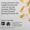 imageSports Research Evening Primrose Oil 1300mg ColdPressed with No fillers or Artificial Ingredients NonGMO Tested  Gluten and Soy Free 120 Liquid Softgels30 Count Pack of 1