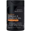 imageSports Research Triple Strength Omega 3 Fish Oil  Burpless Fish Oil Supplement wEPA ampamp DHA Fatty Acids from Wild Alaskan Pollock  Heart Brain ampamp Immune Support for Men ampamp Women  1250 mg 240 ct180 Count Pack of 1