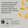 imageSports Research Vegan Flaxseed Oil 1200mg Herbal Supplement with PlantBased ALA Omega 3  Vegan Certified ampamp NonGMO Verified  Gluten Soy ampamp Carrageenan Free 180 Veggie Softgels200 Count Pack of 1