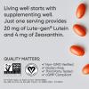 imageSports Research Vegan Lutein  Zeaxanthin 20mg with Organic Coconut Oil for Better Absorption  Supports Vision ampamp Eye Health  Vegan Certified ampamp NonGMO Verified 120 Softgels30 Count Pack of 1