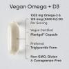 imageSports Research Vegan Omega3 with Vitamin D3 Softgels  1020mg Omega3 ampamp 5000iu D3 Supplement  Fish Oil Alternative with Vitamin D  PlantBased Support from Algae Oil  60 Veggie Softgels forVegan Omega3  Vitamin D3