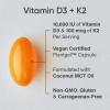 imageSports Research Vitamin D3  K2 with Coconut MCT Oil  Vegan D3 5000 IU with K2 100 mcg for Bone ampamp Immune Health  Vegan Certified Soy ampamp Gluten Free  120 Softgels60 Count Pack of 1