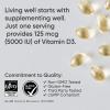 imageSports Research Vitamin D3 5000iu 125mcg with Coconut Oil  High Potency Vitamin D for Immune ampamp Bone Support  NonGMO Verified Gluten ampamp Soy Free 360 MiniLiquid Softgels