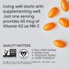 imageSports Research Vitamin K2 as MK7 with Organic Coconut MCT Oil  NonGMO Verified Vegan Certified 60 VeggieSoftgels90 Count Pack of 1