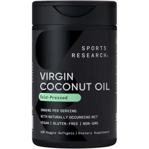 imageExtra Virgin Organic Coconut Oil Capsules  The Only Vegan Certified NonGMO Project Verified Coconut Capsule Available 120 Plant Gels