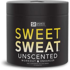 imageSports Research Sweet Sweat Unscented Workout Enhancer Gel  Maximize Your Exercise ampamp Sweat Faster  135oz JarUnscented