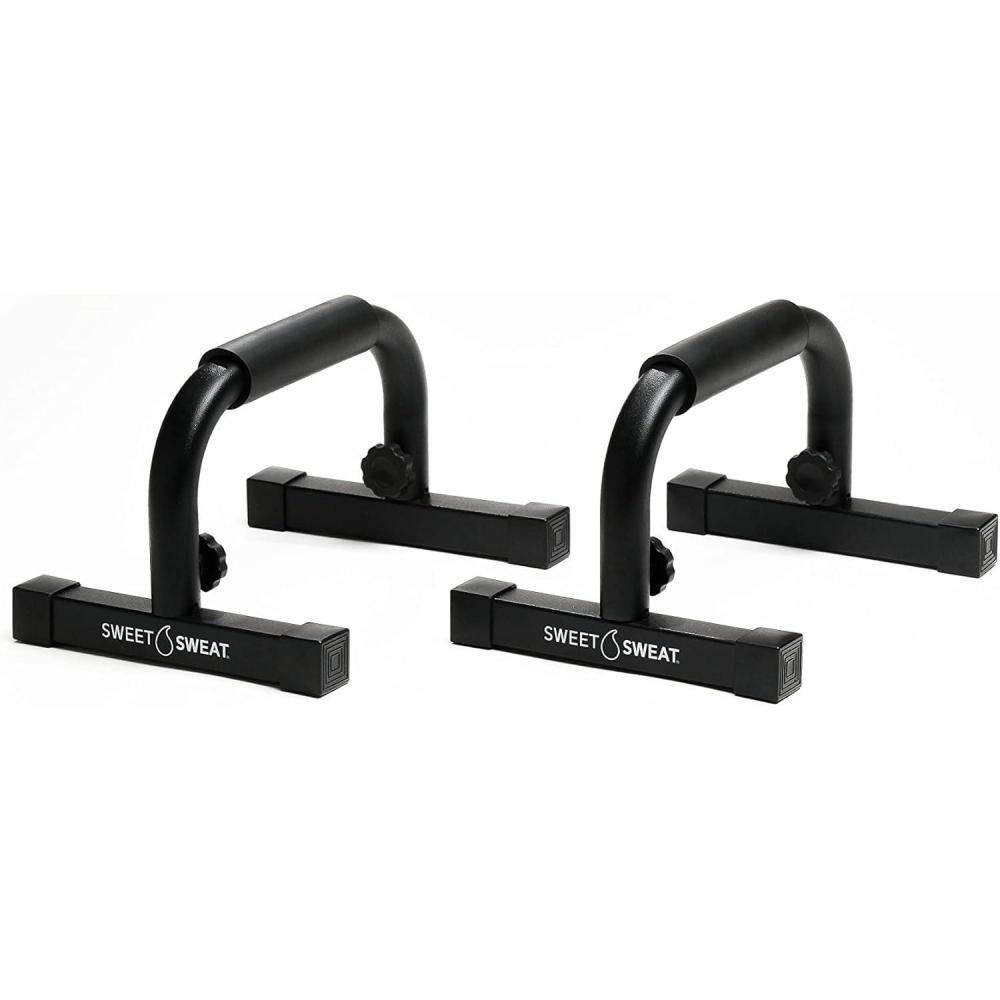 imageSweet Sweat Push Up Bars by Sports Research  Durable NonSlip with Comfort Grip  Calisthenics Equipment for Bodyweight Fitness ampamp Strength Training  Floor Stand Pushup Bar Handles for Men ampamp Women
