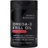 imageSports Research Antarctic Krill Oil Omega 3 Softgels 1000mg Double Strength with Phospholipids Choline ampamp Astaxanthin  Sustainably Sourced NonGMO Verified ampamp Gluten Free  60 Capsules30 Count Pack of 1