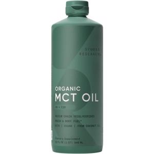 imageSports Research Organic MCT Oil  Keto ampamp Vegan MCTs C8 C10 from Coconuts  Fatty Acid Brain ampamp Body Fuel NonGMO ampamp Gluten Free  Flavorless Oil Perfect in Coffee Tea ampamp Protein Shakes  40 oz32 Fl Oz Pack of 1