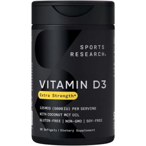 imageSports Research Vitamin D3 1000iu 25mcg Infused with Coconut Oil  Immune ampamp Bone Support  NonGMO Verified Soy ampamp Gluten Free 360 Mini Liquid Softgels30 Count Pack of 1
