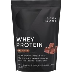 imageSports Research Whey Protein  Sports Nutrition Whey Isolate Protein Powder for Lean Muscle Building ampamp Workout Recovery  5 lb Bag Bulk Protein Powder 25g per Serving  Dutch Chocolate 56 ServingsDutch Chocolate