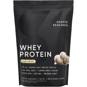 imageSports Research Whey Protein  Sports Nutrition Whey Isolate Protein Powder for Lean Muscle Building ampamp Workout Recovery  5 lb Bag Bulk Protein Powder 25g per Serving  Dutch Chocolate 56 ServingsCreamy Vanilla