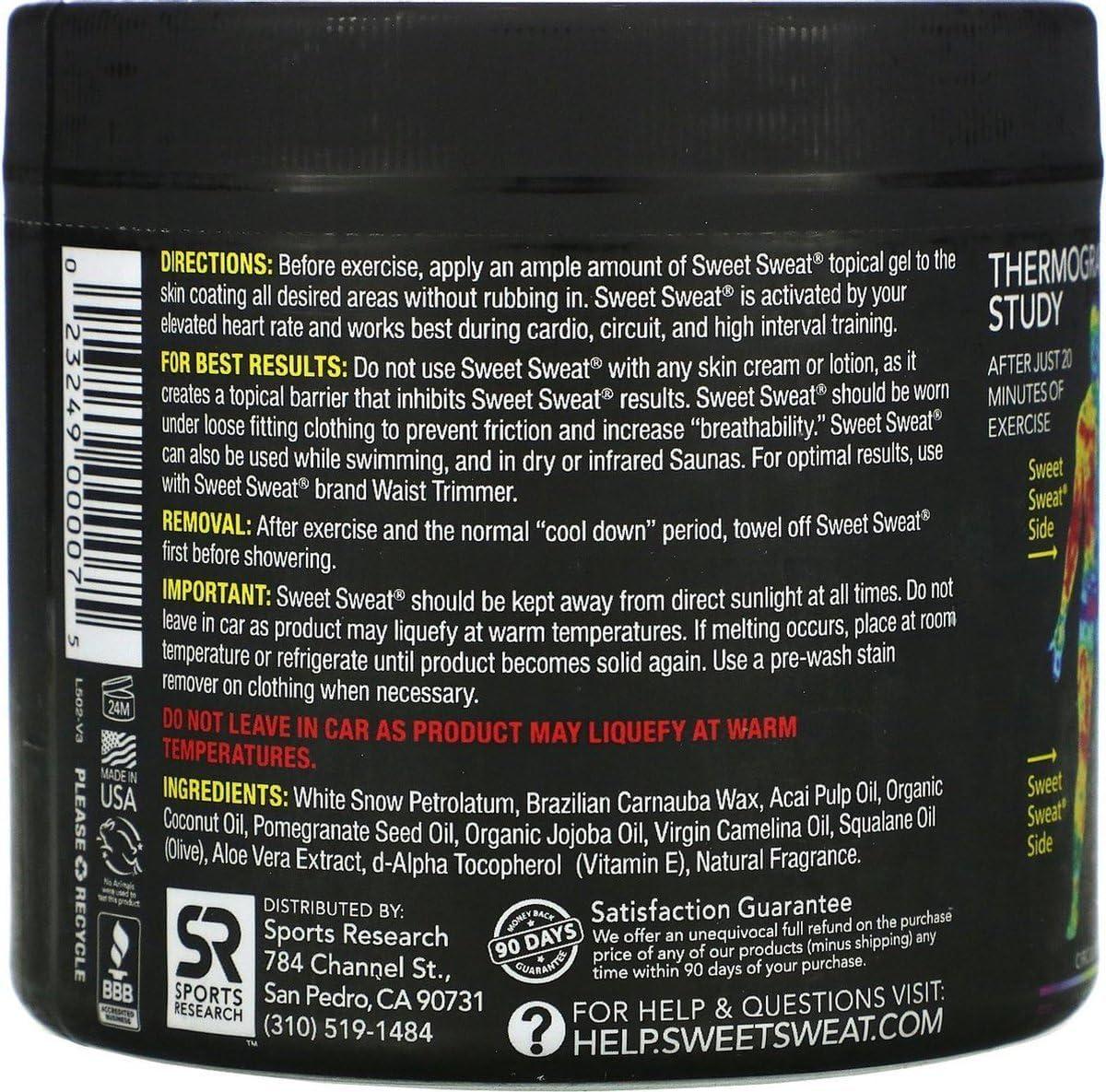 imageSports Research Sweet Sweat Workout Enhancer Gel Original Scent  Maximize Your Exercise ampamp Sweat Faster  135oz JarOriginal