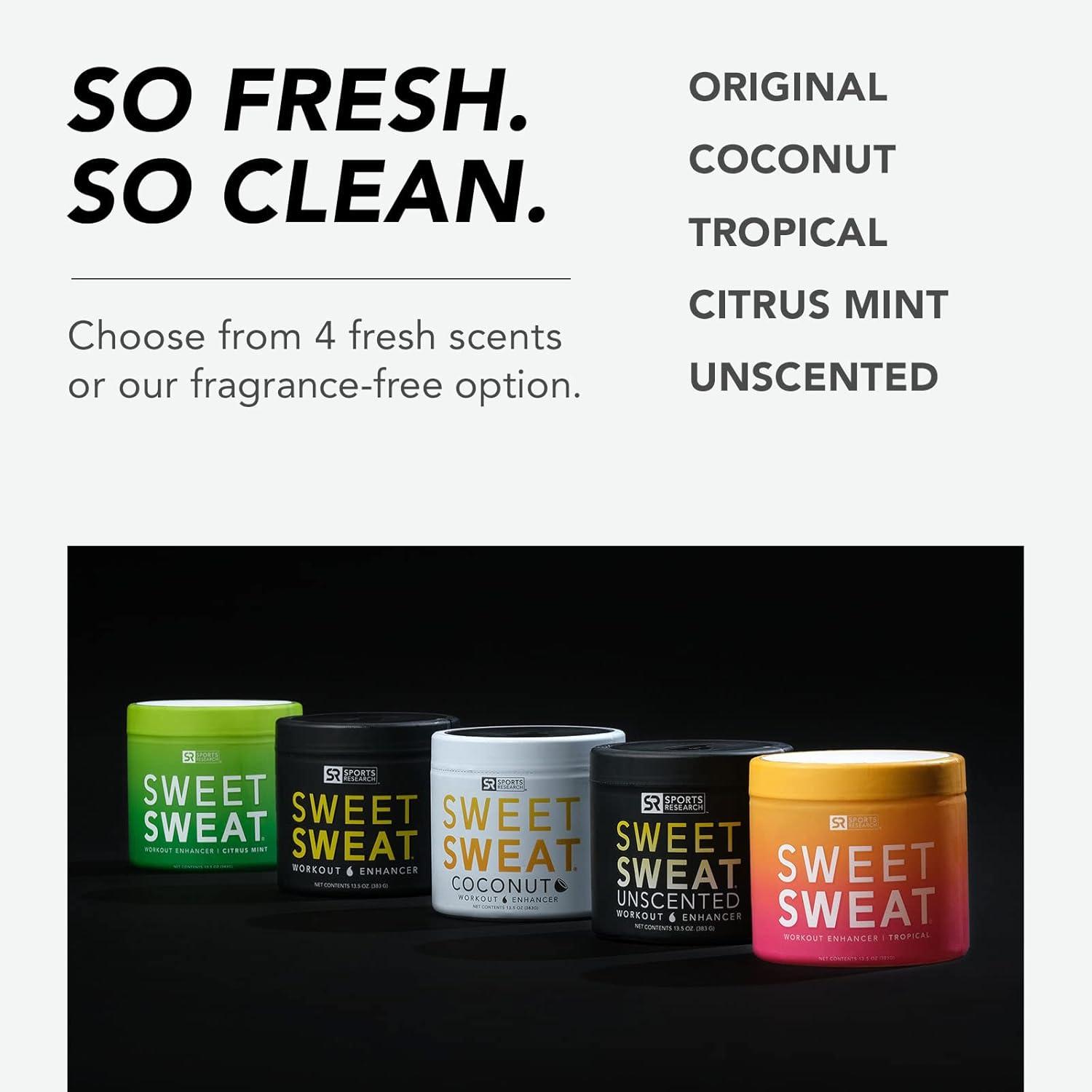 imageSports Research Sweet Sweat Workout Enhancer Gel Original Scent  Maximize Your Exercise ampamp Sweat Faster  135oz JarUnscented