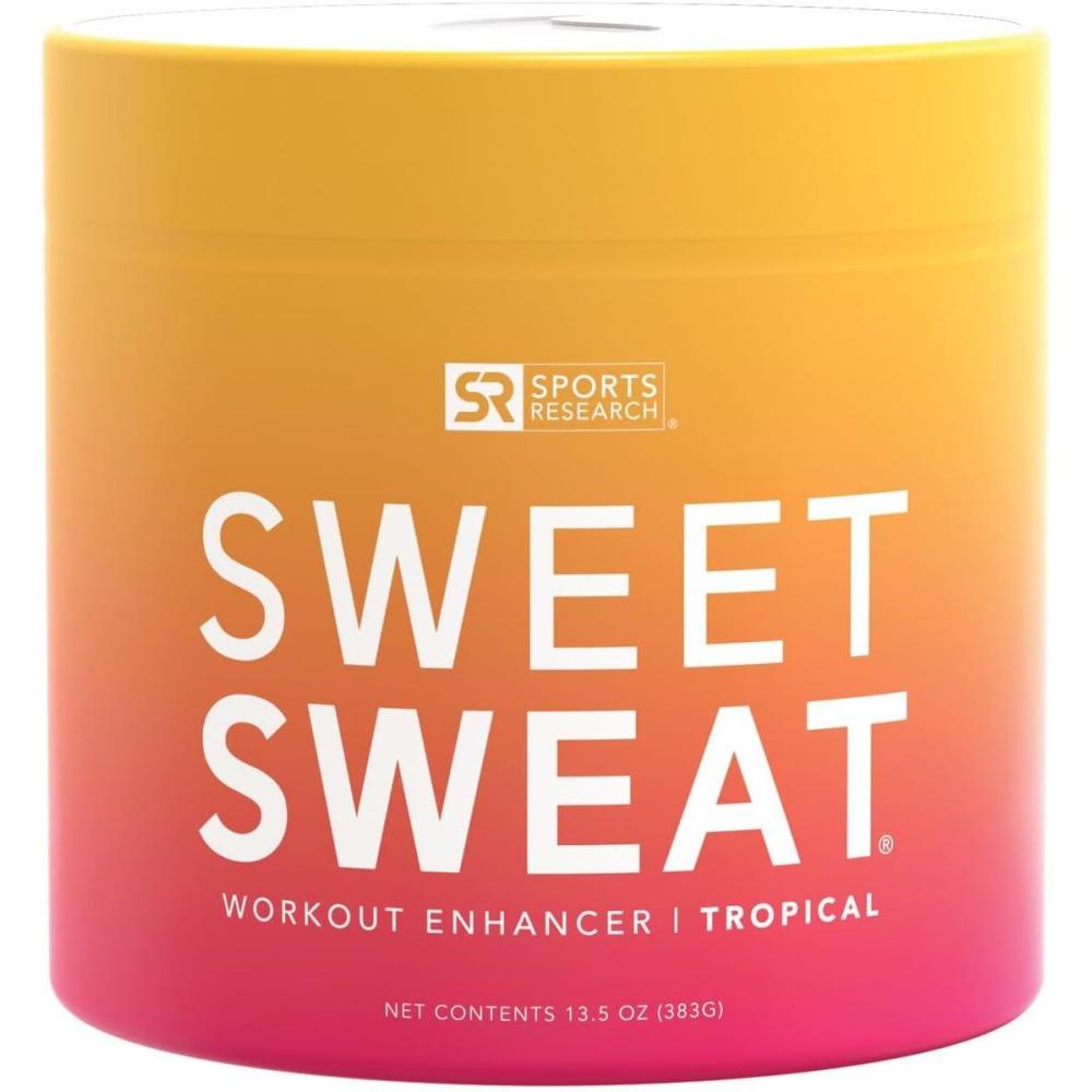 imageSports Research Sweet Sweat Workout Enhancer Gel Original Scent  Maximize Your Exercise ampamp Sweat Faster  135oz JarTropical