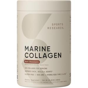 imageSports Research Marine Collagen Peptides  Beauty Collagen Supplement for Women ampamp Men  Post Workout Recovery Protein Powder with Vital Amino Acids for Hair Skin ampamp Joint Support Dark ChocolateDark Chocolate