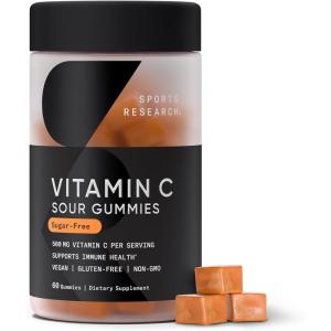 imageSports Research Vitamin C Gummies for Kids ampamp Adults  Gelatin Free Vegan Certified ampamp NonGMO Verified  Immune ampamp Antioxidant SupportGummy
