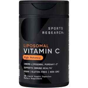 imageSports Research Vitamin C Gummies for Kids ampamp Adults  Gelatin Free Vegan Certified ampamp NonGMO Verified  Immune ampamp Antioxidant SupportLiposomal Capsules