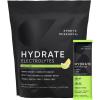 imageSports Research Hydrate Electrolytes Powder Packets  SugarFree ampamp Naturally Flavored with Vitamins Minerals and Coconut Water  Supports Hydration  16 Packets  Lemon Lime