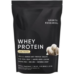 imageSports Research Whey Protein  Sports Nutrition Whey Isolate Protein Powder for Lean Muscle Building ampamp Workout Recovery  5 lb Bag Bulk Protein Powder  Creamy Vanilla 63 Servings
