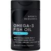 imageSports Research Omega3 Wild Alaskan Cod Liver Oil 1000mg with Vitamins A 1000 IU ampamp D3 400 IU  Burpless Bovine Free NonGMO ampamp MSC Certified Sustainable  120 Softgels120 Count Pack of 1