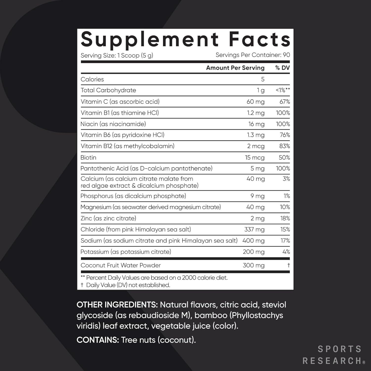 imageSports Research Hydrate Electrolytes Powder Packets  SugarFree ampamp Naturally Flavored with Vitamins Minerals and Coconut Water  Supports Hydration  32 Packets  Variety PackPassion Fruit