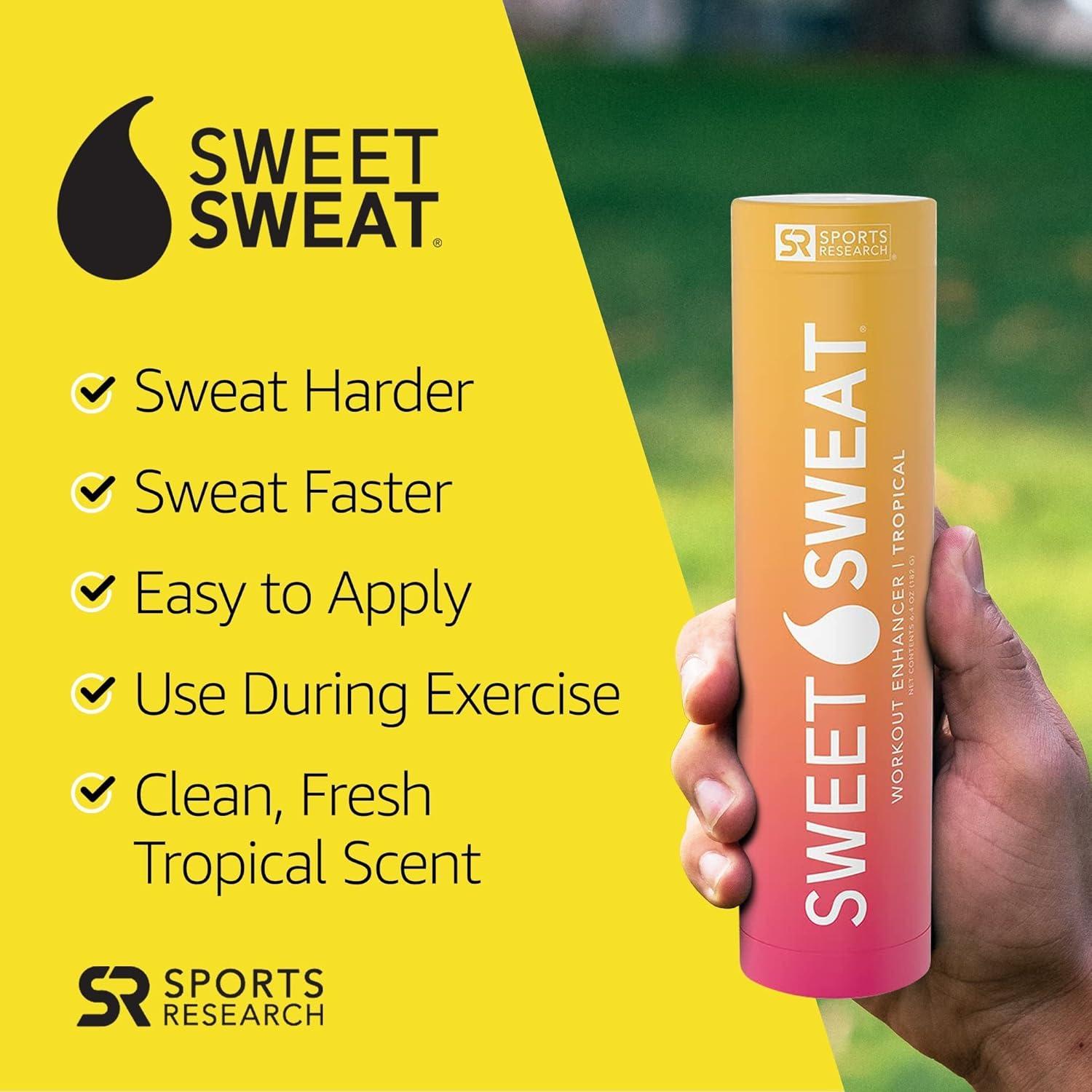 imageSports Research Sweet Sweat Tropical Gel Stick 64oz and Pink Arm Trimmers Medium Bundle