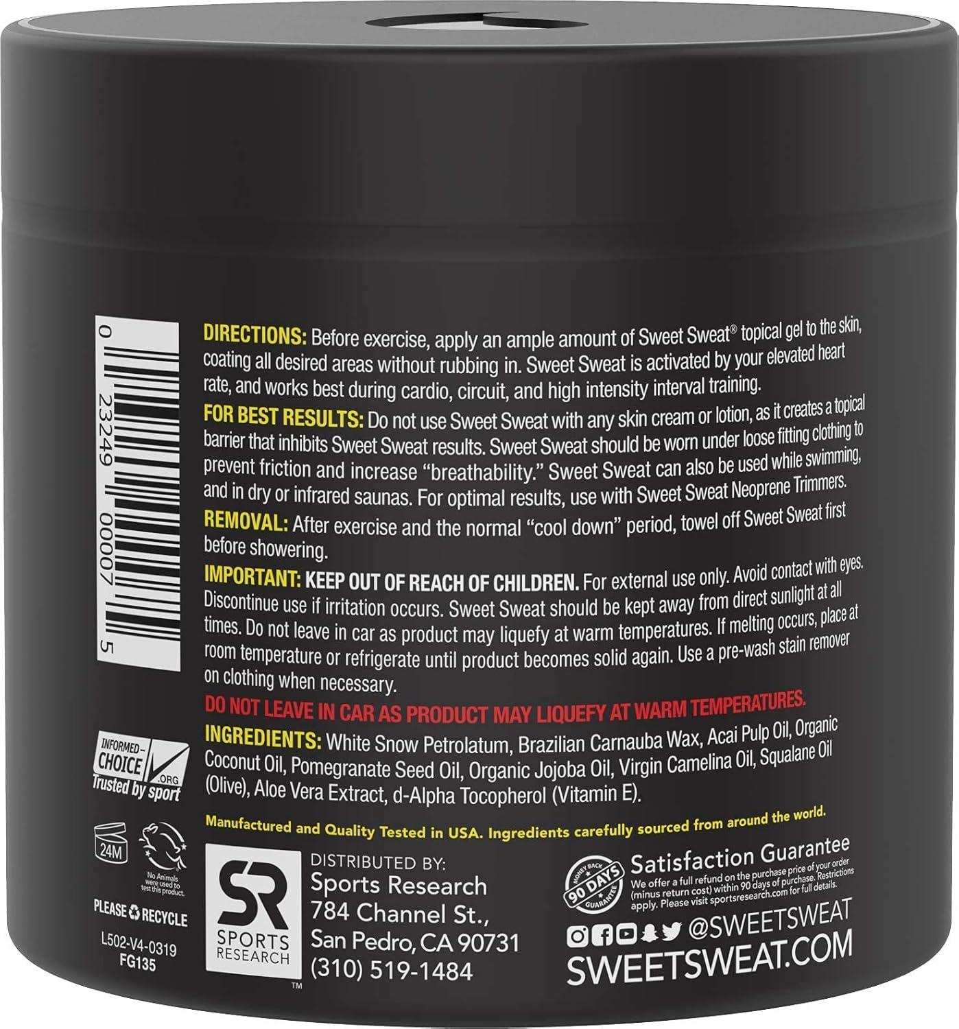 imageSports Research Sweet Sweat Original Waist Trimmer Pink Large ampamp Unscented Sweet Sweat 135oz Jar Bundle