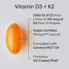 imageSports Research Vitamin D3 K2 with 5000iu of PlantBased D3 amp 100mcg of Vitamin K2 as MK7 NonGMO Verified amp Vegan Certified  160 Liquid Softgels